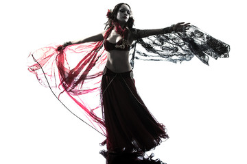 arabic woman belly dancer dancing