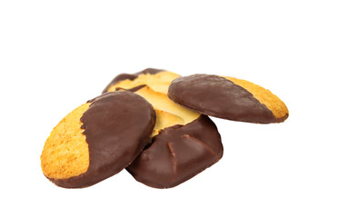 chocolate biscuits isolated