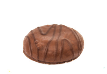 chocolate cookie isolated
