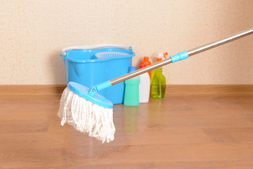 House cleaning equipment with  mop