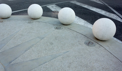 Sundial Representing Ptolemaic Universe in Aiello del Friuli