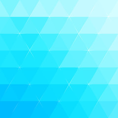 Blue abstract vector triangles background.