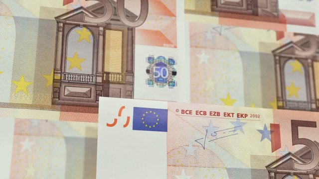 50 Euro Bills Fly  (HD Loop)