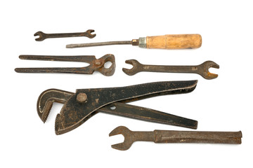 adjustable spanner with old tools