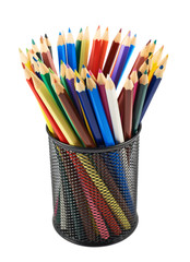 Pencil holder full of pencils