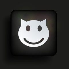 Vector square icon on black background. Eps10