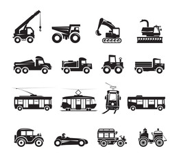 Transportation icons set