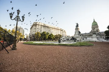 Fototapete Rund Congress Square in Buenos Aires, Argentina © Anibal Trejo