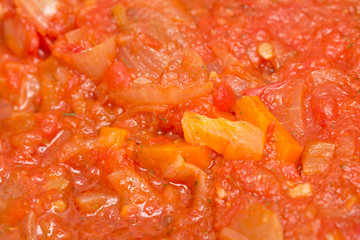 background of tomato sauce