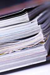 stos gazet, plik czasopism