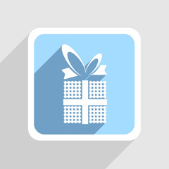 Vector blue icon on gray background. Eps10