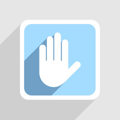 Vector blue icon on gray background. Eps10