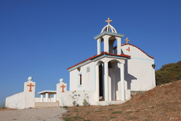 Fototapeta na wymiar kleine Kirche auf Karpathos, Griechenland