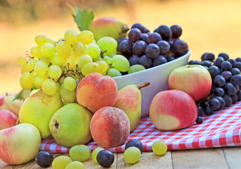 Fototapeta na wymiar Fresh organic fruits