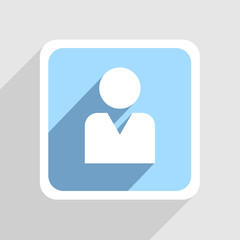 Vector blue icon on gray background. Eps10