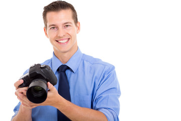 Fototapeta premium handsome young photograher