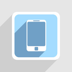 Vector blue icon on gray background. Eps10