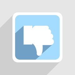 Fototapeta premium Vector blue icon on gray background. Eps10