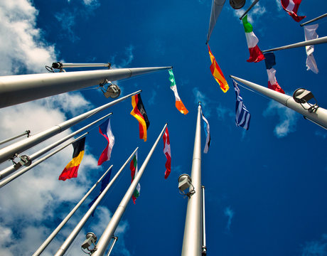 Fototapeta Flags of the member states of the European Union