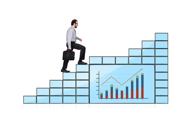 Fototapeta premium businessman walking up