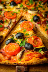 traditional homemade pizza