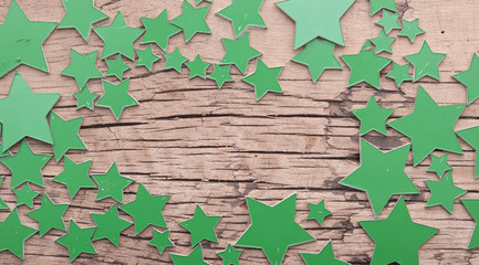 stars on a old wooden background