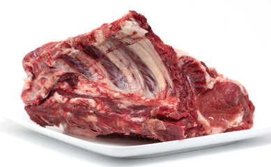 fresh meat on white background