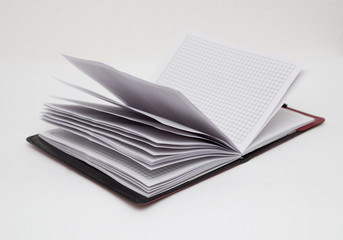 open book on white background