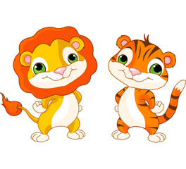 Naklejka premium Cute animal characters