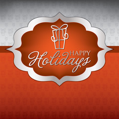 Elegant label Christmas card in vector format.