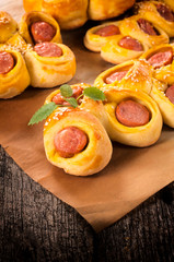 sausage and pastry
