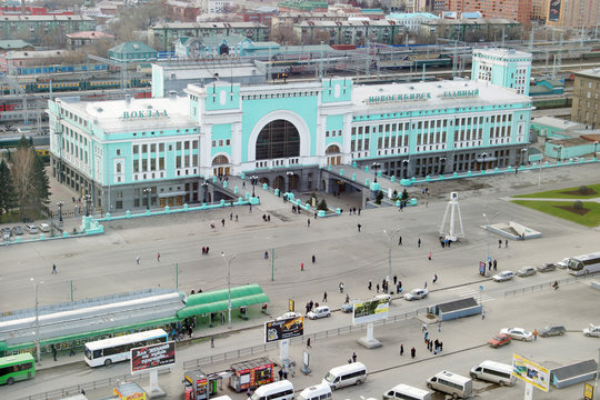 Railway Station In Novosibirsk City, Siberia, Russia