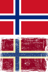 Fototapeta premium Norwegian grunge flag. Vector