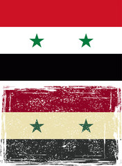 Syrian grunge flag. Vector