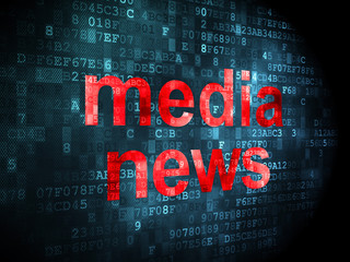 Obraz premium News concept: Media News on digital background