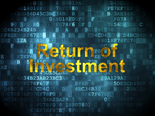 Fototapeta premium Business concept: Return of Investment on digital background