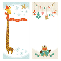 Fototapeta premium Christmas or New Year vertical banners