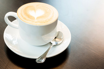 latte coffee heart