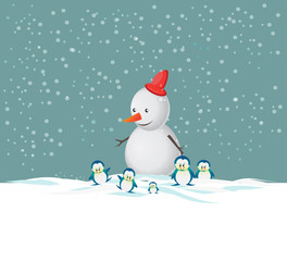 merry christmas snowman