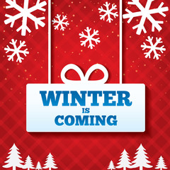 Winter is coming sale background.