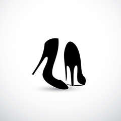 Women shoes with high heels - obrazy, fototapety, plakaty