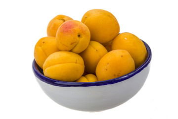 Yellow ripe apricots