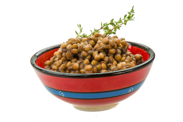 Backed lentils