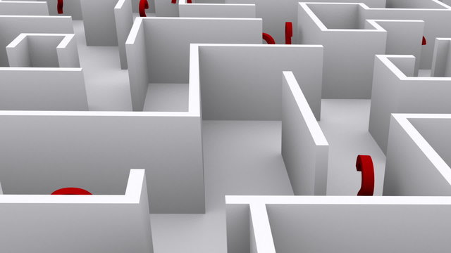 Question marks in the maze