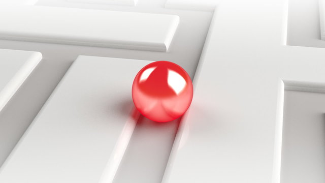 dynamic sphere in the labyrinth