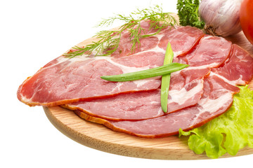 Bacon with vegetables