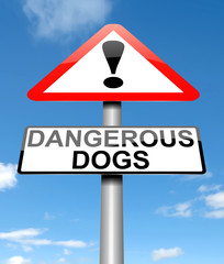 Dangerous dogs concept.