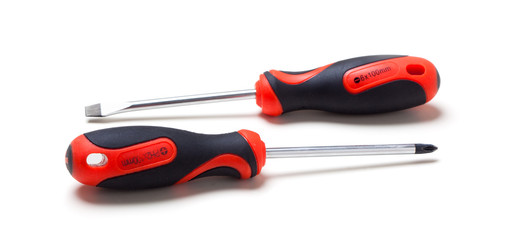 Set of slotted and phillips screwdrivers