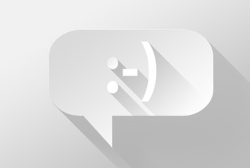 Smile emoticon in bubble speech widget and icon