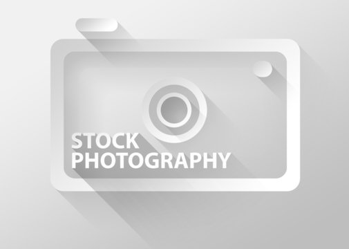 Stock photography camera icon 3d illustration flat design